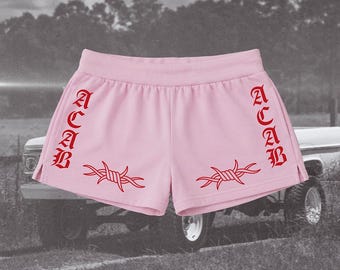 Pink ACAB Sweat Shorts