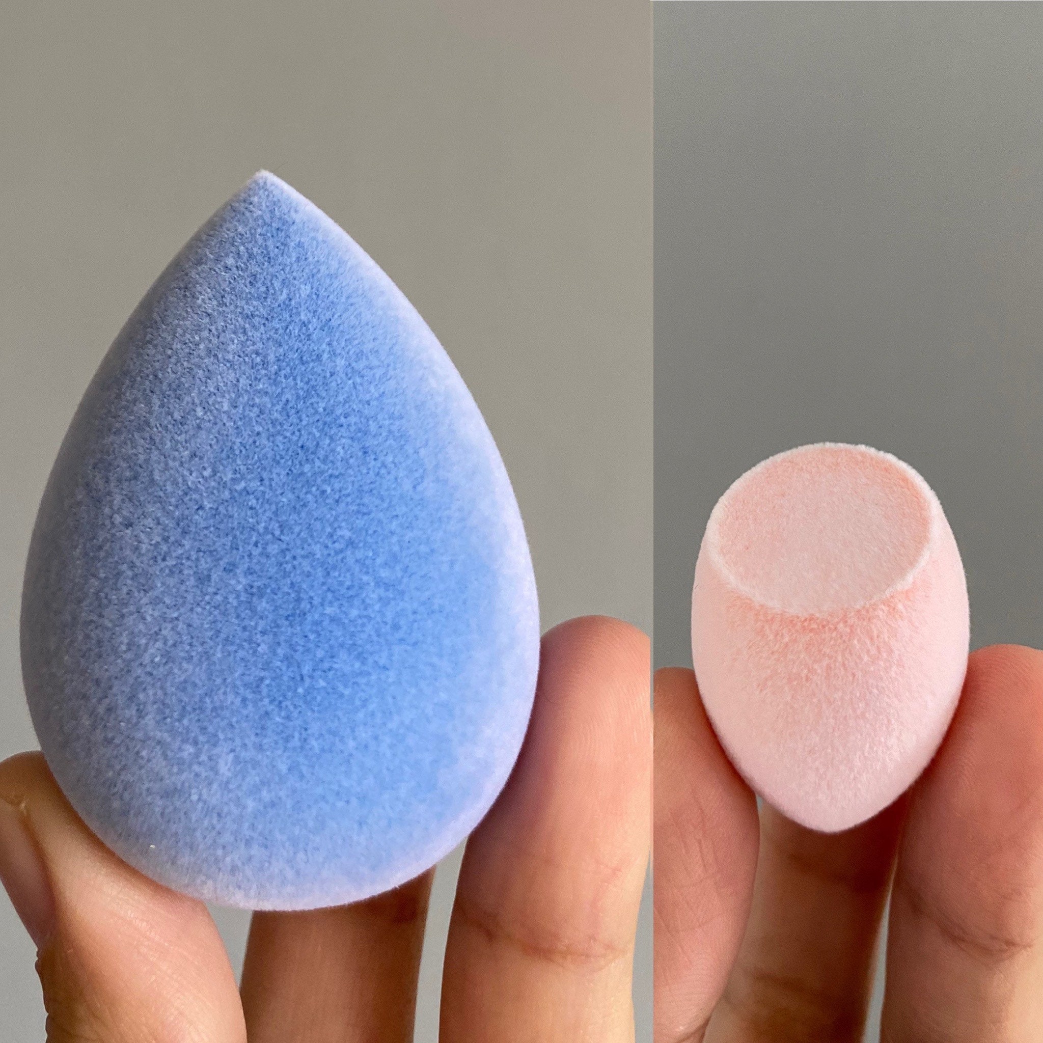 2in1 Makeup Sponge & Make Brush Set Full size Blue Drop Cut Etsy