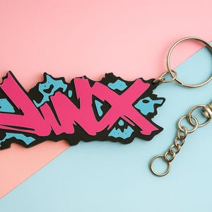 Arcane Jinx Keychain 3D Printed Fan Art League of Legends Collectible