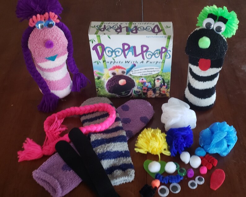 Sock Puppets & Sock Puppet Kits Doopalpoops Puppets With Etsy