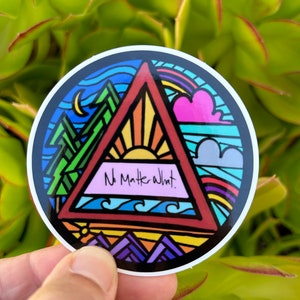 Adventure No Matter What,Recovery,Sobriety Aufkleber wasserfest, wetterfest, UV beständig,Vinyl Aufkleber. von @solshinecreate.