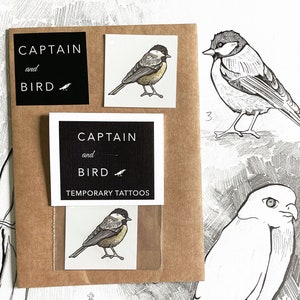 Chickadee Temporary Tattoo