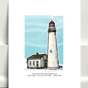 Pointe Aux Barques Lighthouse Art Print