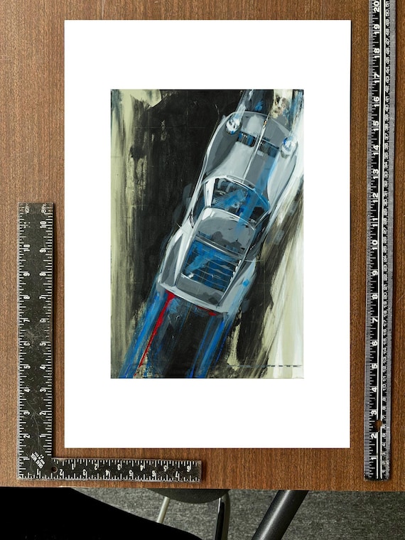 Lamborghini Miura Original Automotive Art Print