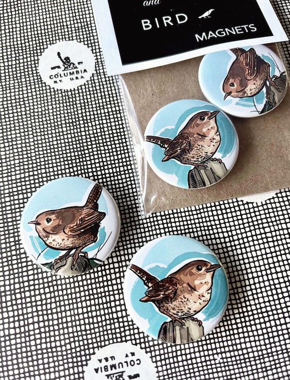Little House Wren Magnet Set of 2