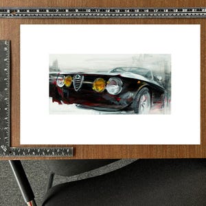 Alfa Romeo GTV Original Automotive Art Print