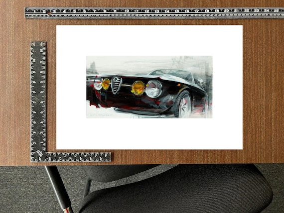 Alfa Romeo GTV Original Automotive Art Print