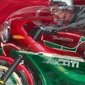 Impressão artística de motocicleta Ducati