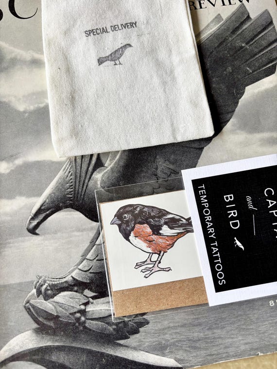 Eastern Towhee Temporary Tattoo
