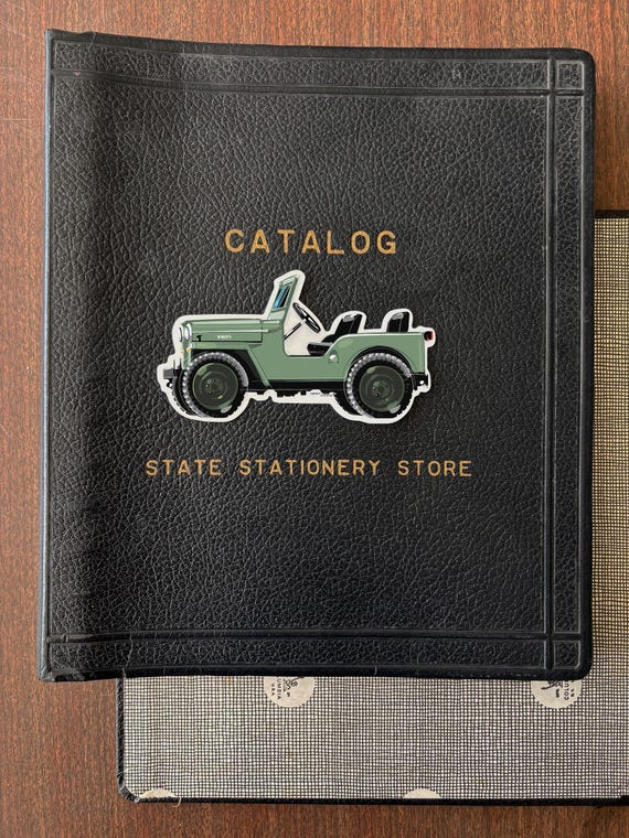 Retro Jeep Willy Decal