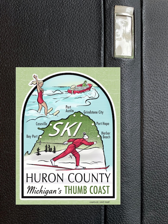 Ski Huron County Michigan Thumb Coast - Vinyl Decal