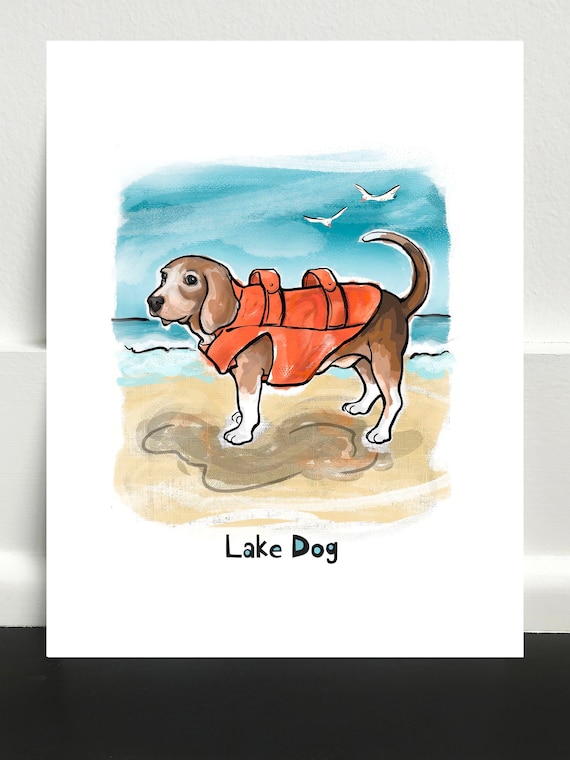 Lake Dog Series - Beagle Art Print