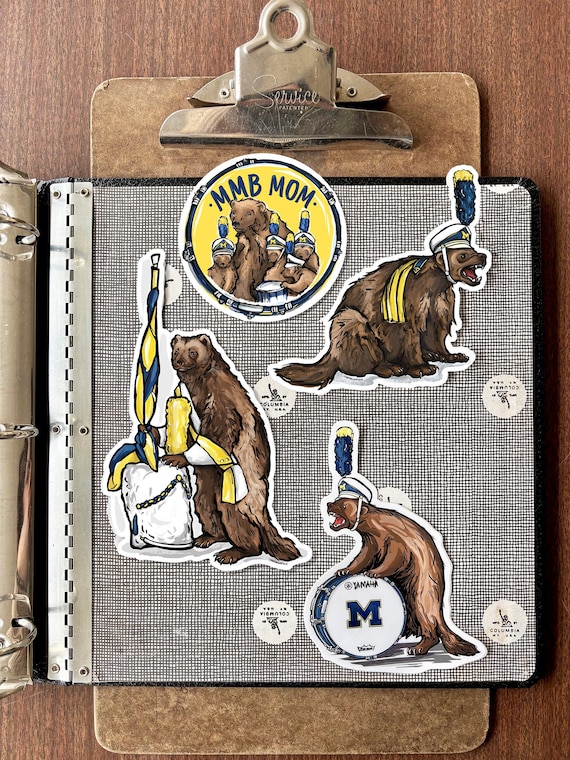 Michigan Marching Band U of M Wolverine Decals