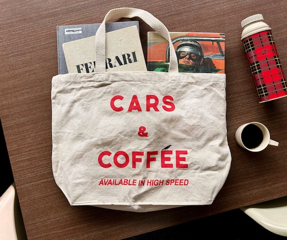 Cars and Coffee, Canvas Tote Bag