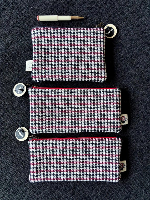 Porsche Pepita, Red and Black Houndstooth Catch-All Bag
