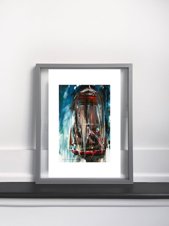 Barrel Back Wooden Boat 12 x 18 Original Art Print