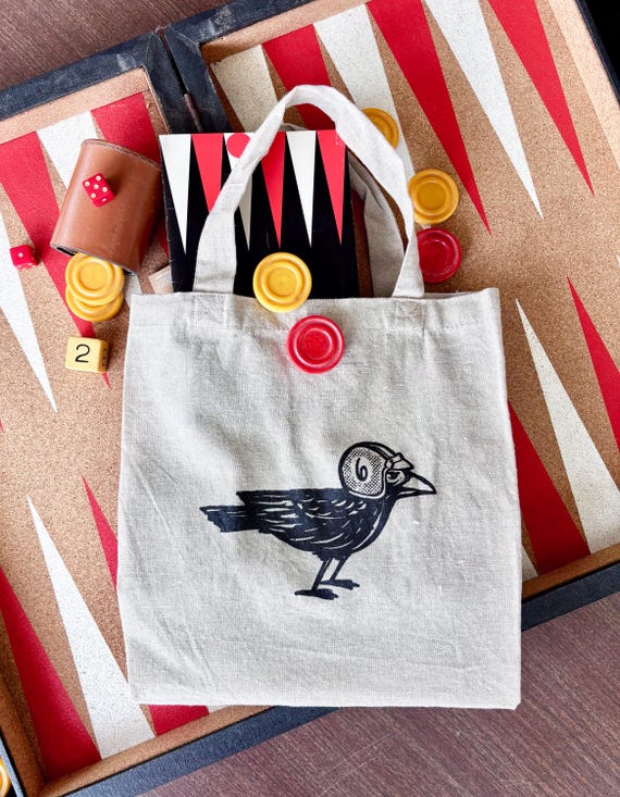 Moto Crow, Recycled Cotton Tote Bag