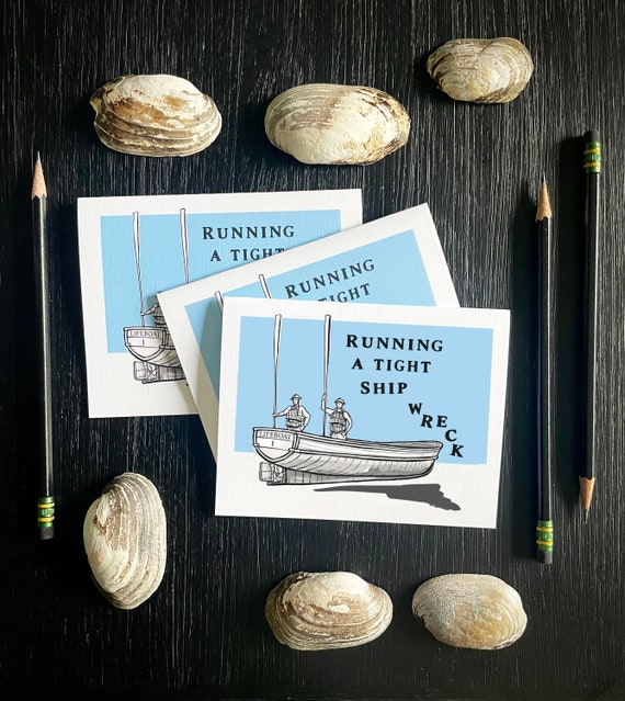 Running a Tight Shipwreck, Note Card Set - 3 Cards and Envelopes