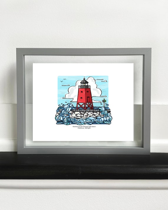 Charlevoix South Pierhead Light Station Art Print