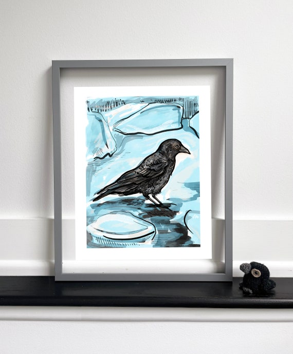 Winter Crow Art Print