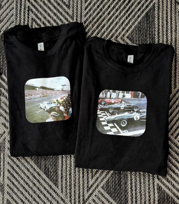 Automotive Tee Shirt - La Mans or Formula 1 Race Vintage Photograph