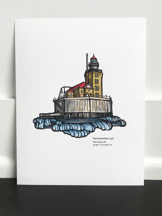 Port Austin Reef Light Art Print