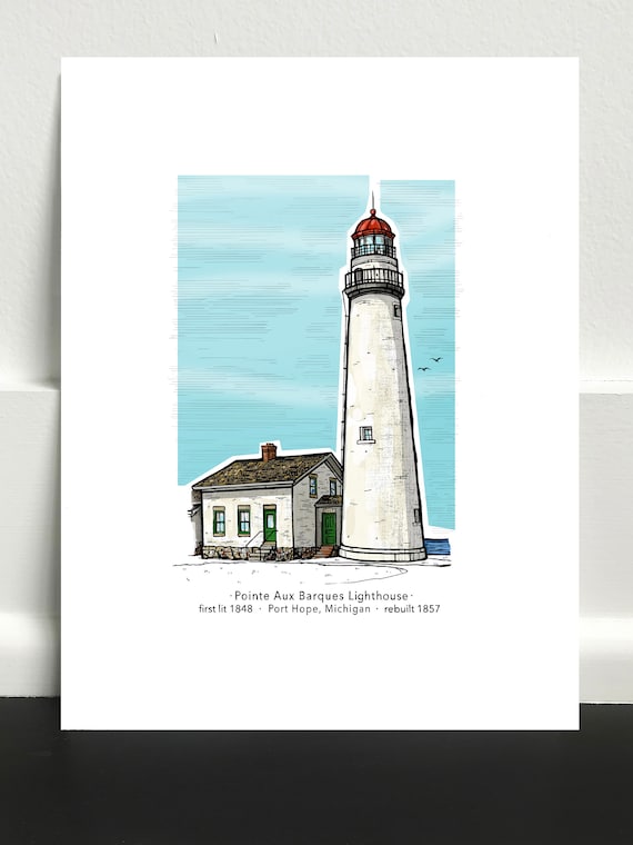 Pointe Aux Barques Lighthouse Art Print