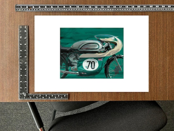 Norton British Motorcycle Original Art Print
