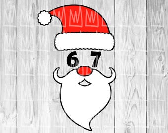 Santa 67 SVG, Funny 67 Christmas SVG, Six Seven Christmas svg Santa 67 svg png Christmas Funny Six Seven Meme Viral Quote Gen Z Tiktok Trend