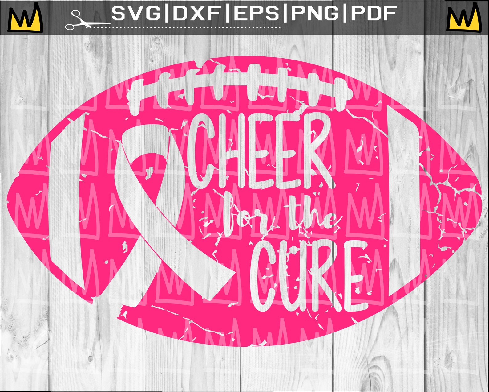 Cheer for the Cure SVG Cheer SVG Football Svg Breast Cancer - Etsy