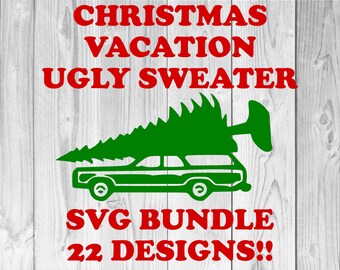 National Lampoons Christmas Vacation SVG Bundle 22 DESIGNS, Ugly Sweater Shitters Full SVG, Griswold Svg, You Serious Clark Svg,Cousin Eddie