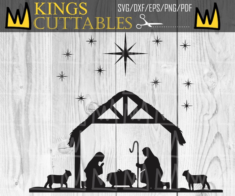 Free Free Layered Nativity Svg 256 SVG PNG EPS DXF File