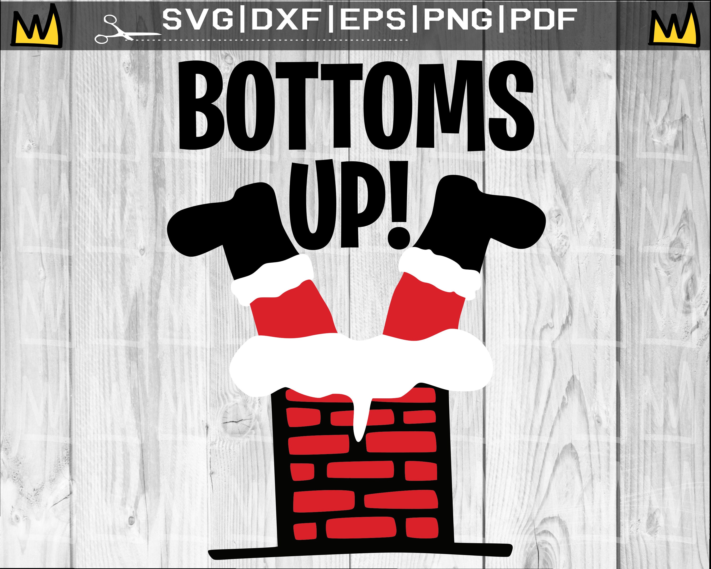 Download Bottoms Up Svg Christmas Wine Glass Svg Christmas Shirt Svg Etsy