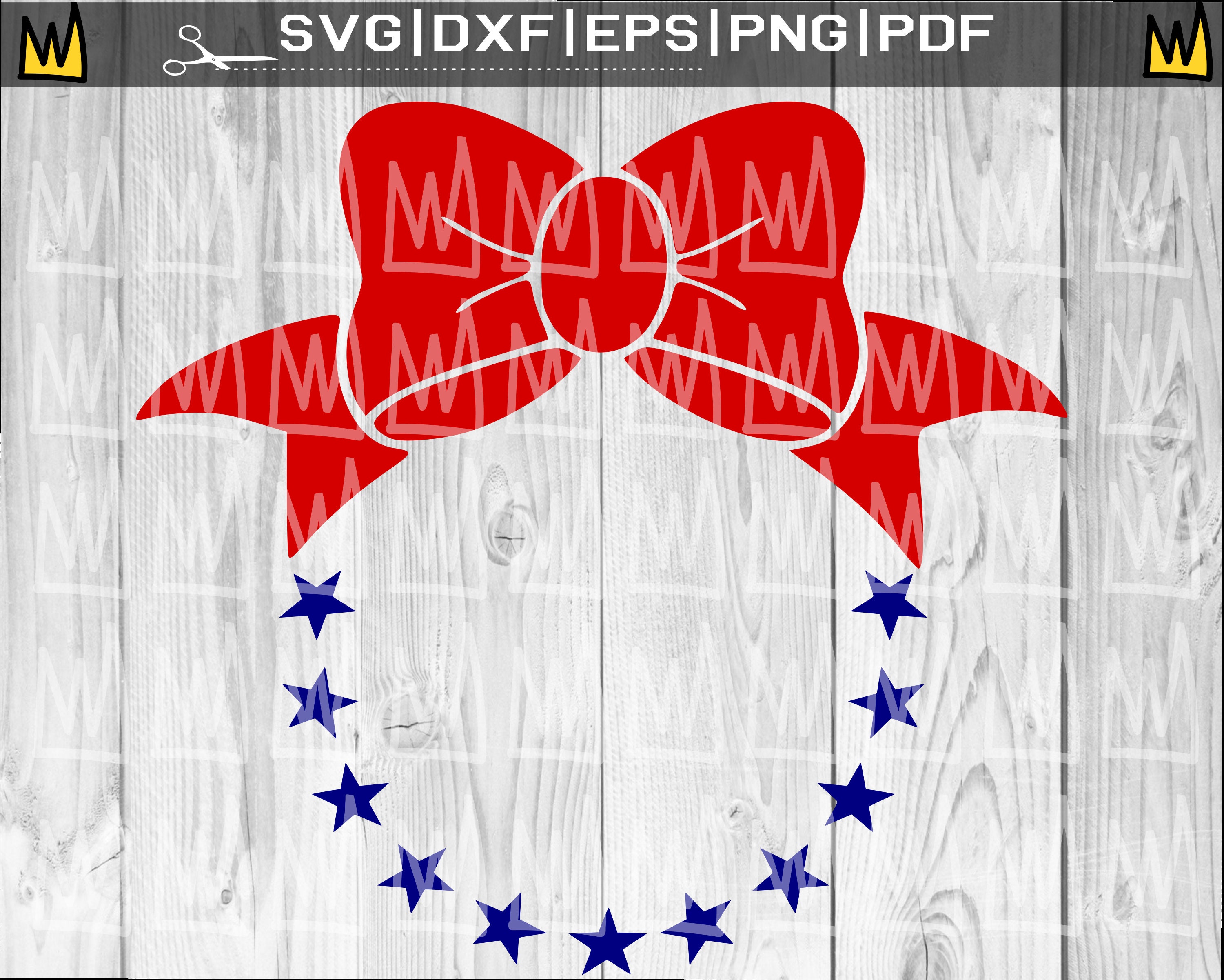 Bow SVG 4th of July SVG Fourth of July SVG Files for Cricut Etsy