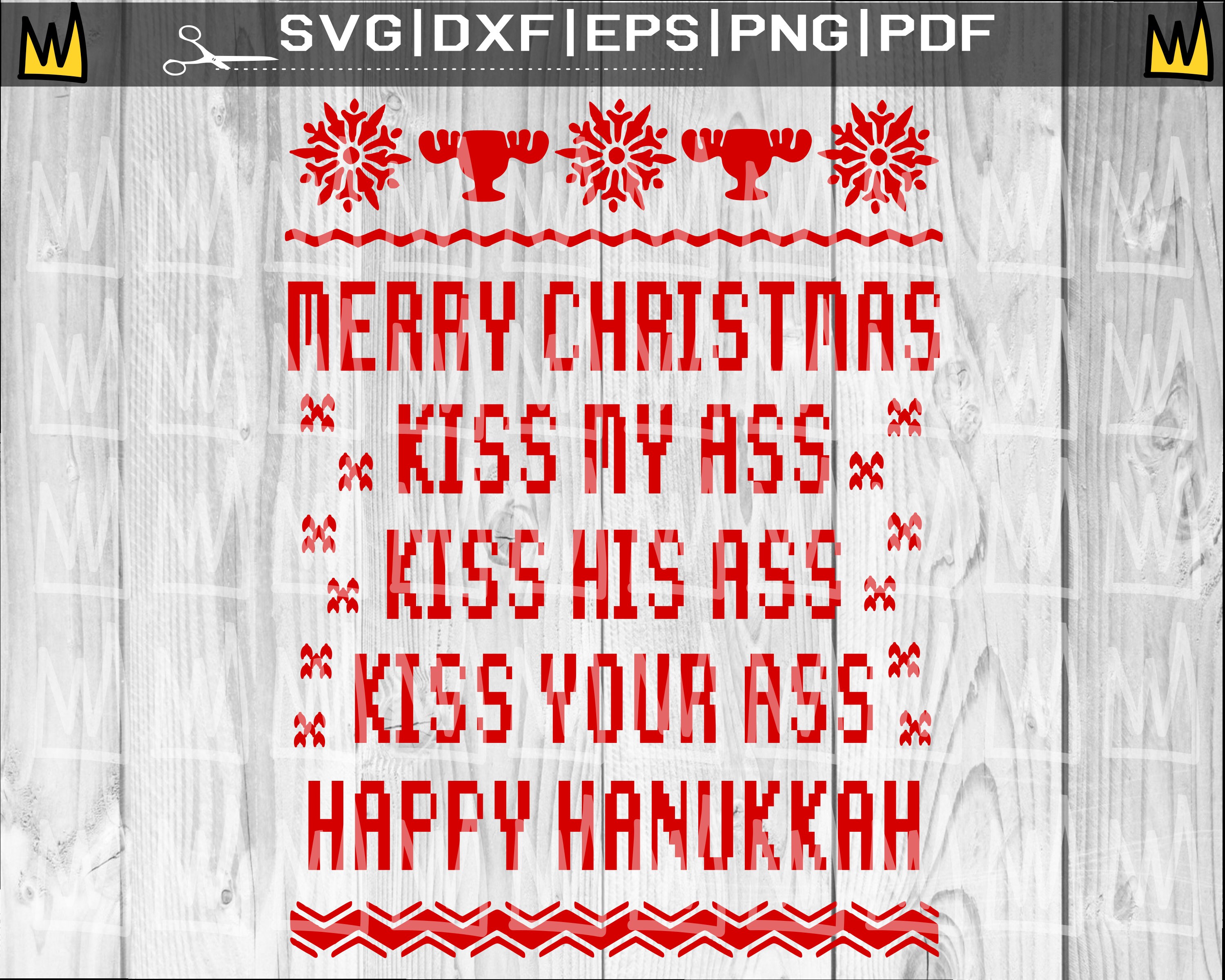 Merry christmas kiss my ass - Etsy.de