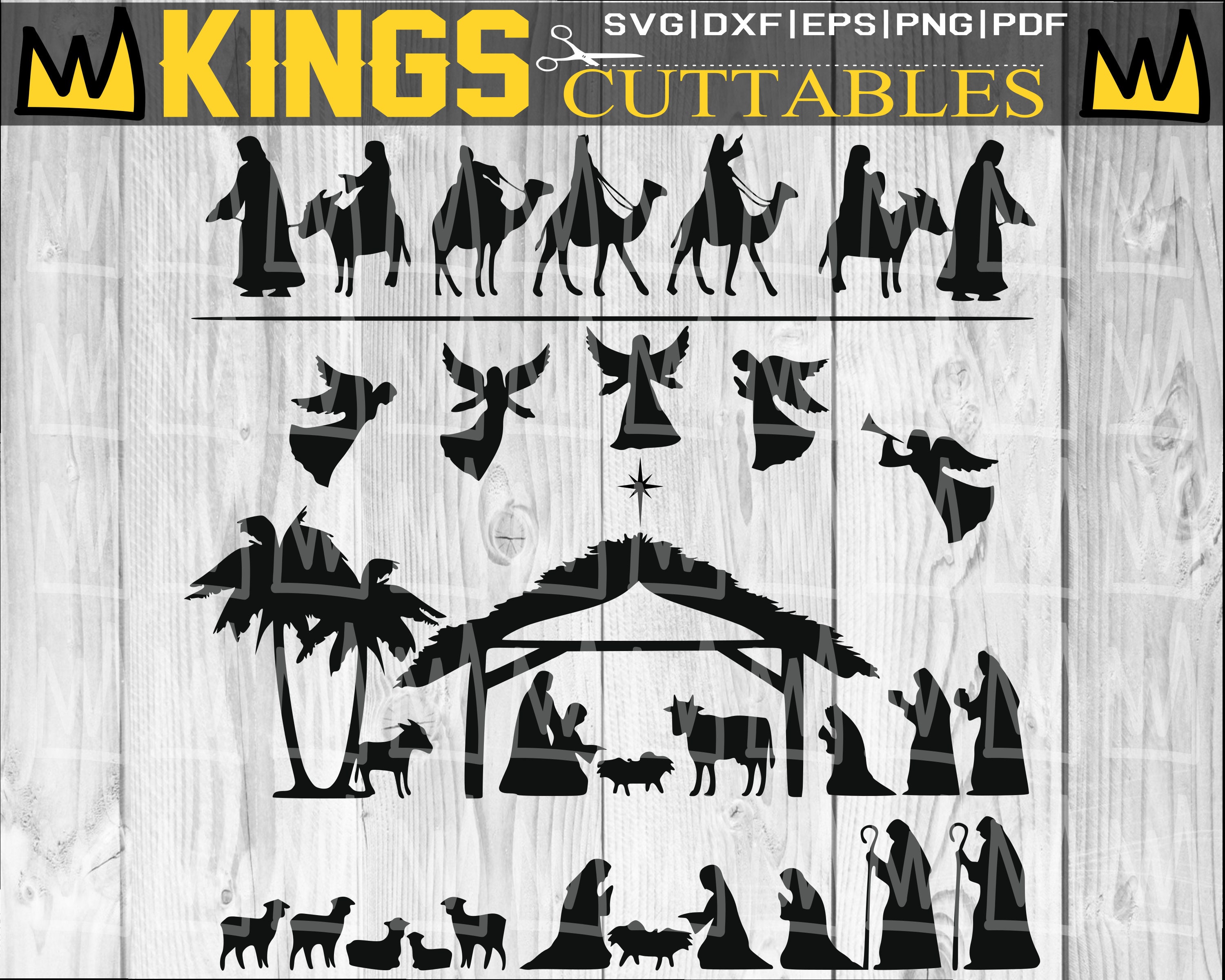 Download Nativity SVG Nativity Scene SVG Files for Cricut Manger | Etsy