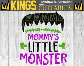 Mommy's Little Monster SVG | Baby Halloween SVG Files Cricut Cameo | Kids Halloween Svg | Boys Toddler Shirts Costume Shirt Svg Frankenstein