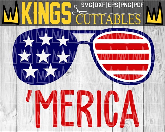 Merica Svg Sunglasses Svg American Flag Svg Fourth Of July Svg Etsy
