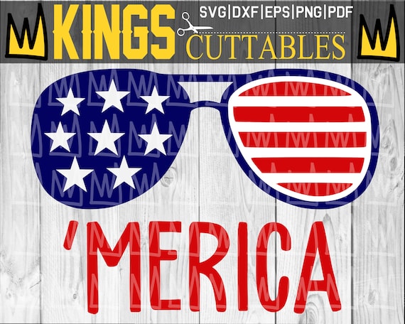 Merica Svg Sunglasses Svg American Flag Svg Fourth Of July Svg Etsy