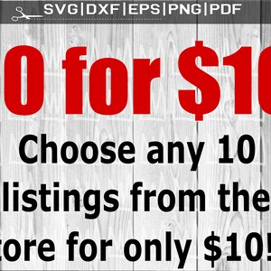 Crie seu próprio pacote SVG ~ 10 designs por apenas 10 ~ Pacote DIY Arquivos de corte digital Svg - Svg, Png, Dxf, Eps e Pdf