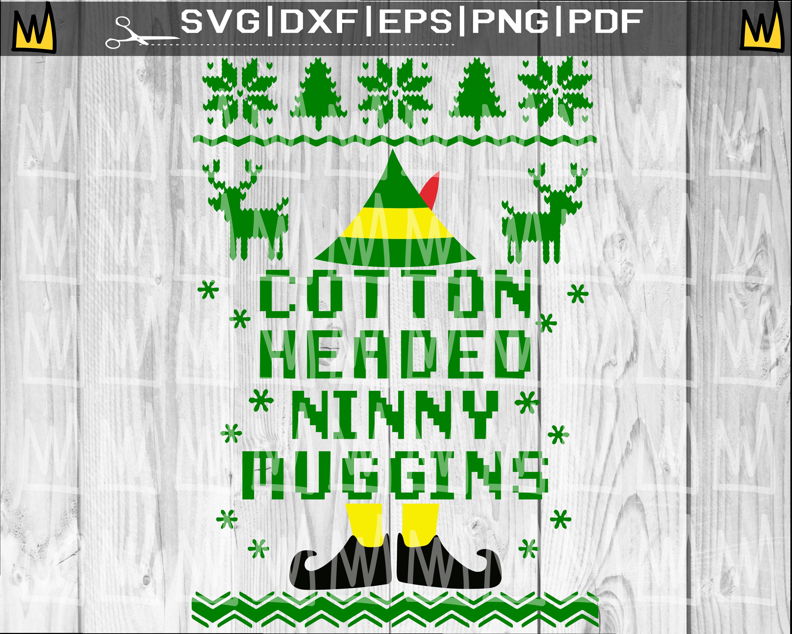 Cotton Headed Ninny Muggins SVG Ugly Sweater SVG Buddy the Etsy