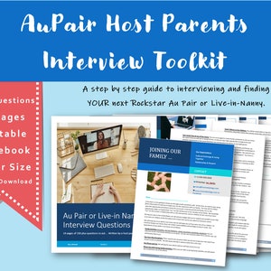 Finde das beste Au-Pair oder Nanny | 150+ Fragen in Vorstellungsgesprächen für Gasteltern | Au-Pair- oder Nanny-Interview-Toolkit | Druckbar