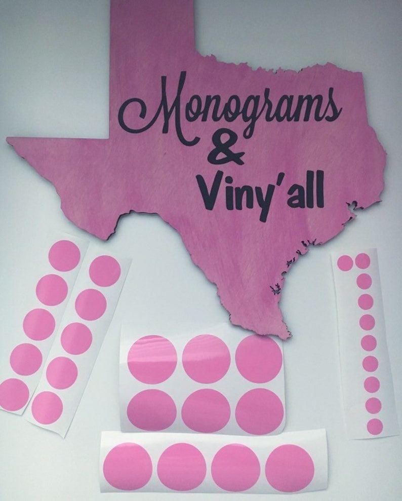 Polka Dot Vinyl Decal Polka Dot Stickers Vinyl Polka Dots Etsy