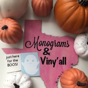 Custom Ghost Vinyl Decal - Cute Wine Decal - Ghost Sticker - Custom Halloween Decal - Personalized Halloween  Decal - Personalized Ghost