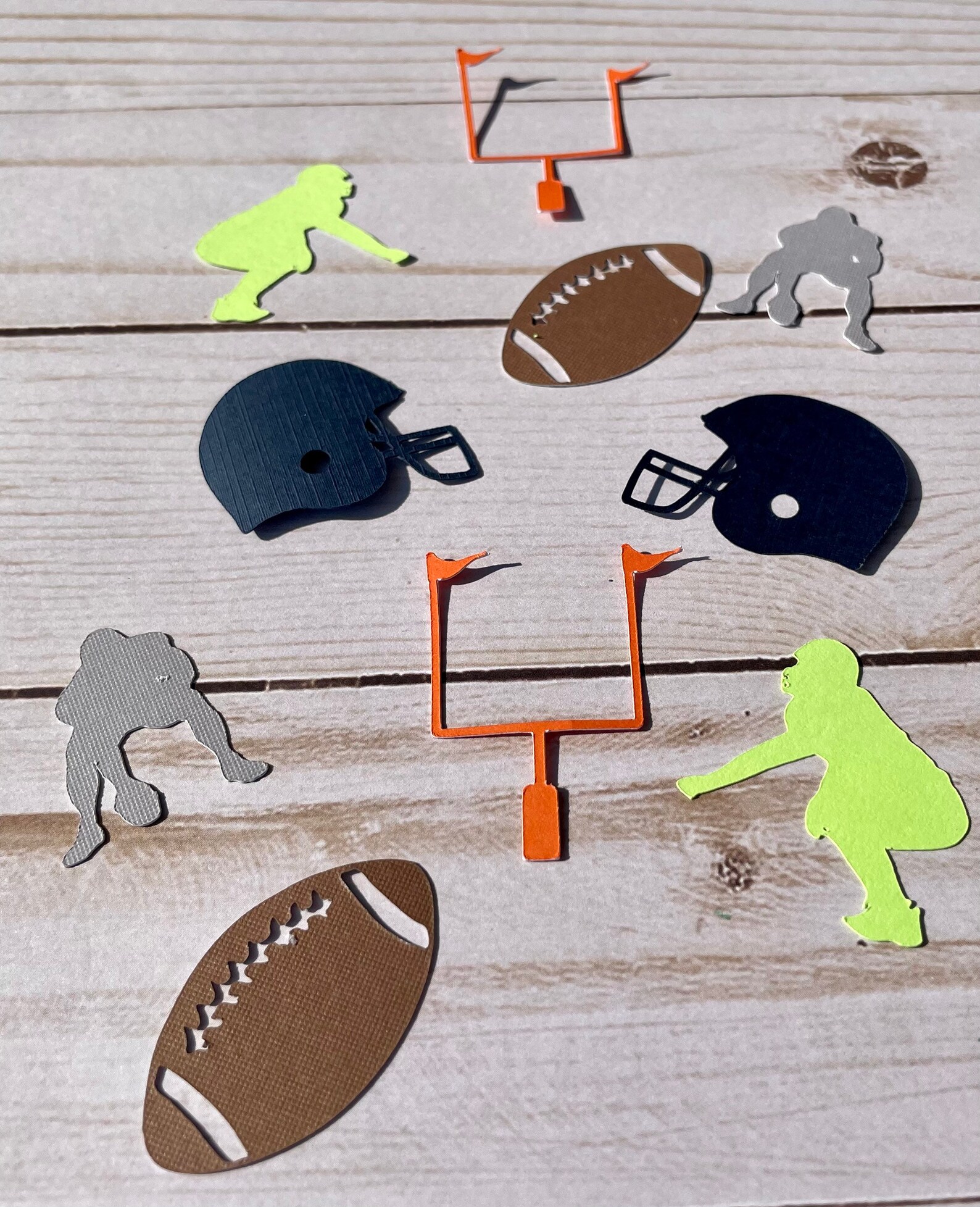 Football Confetti /lineman/ Center /goal Post / Football /touchdown/ NFL / Birthday