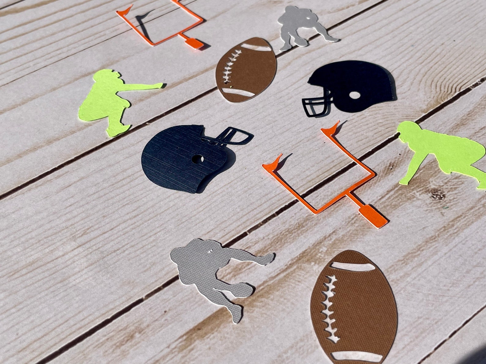 Football Confetti /lineman/ Center /goal Post / Football /touchdown