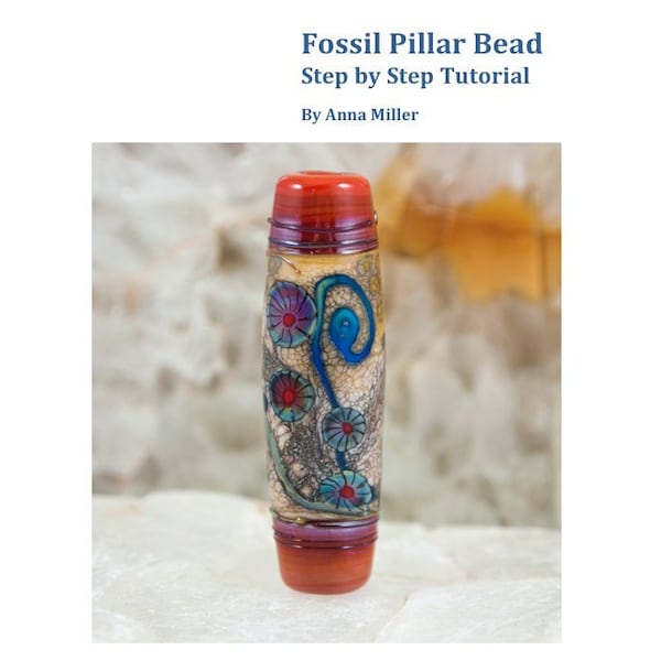 Fossil Pillar, tutorial passo passo sulla creazione di perline a lume di Anna Miller