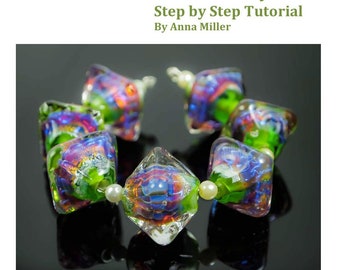 Rainbow Crystals, step by step lampwork beadmaking tutorial  by Anna Miller