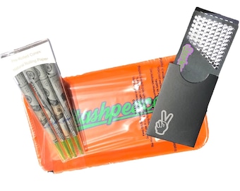 Combo Set Grinder Card, Rolling Tray, Money Cones 8Pack