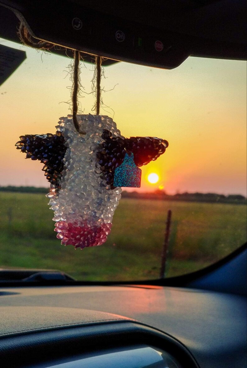 Cow Head Ear Tag Car Freshie / Air Fresheners / Aroma Beads Etsy